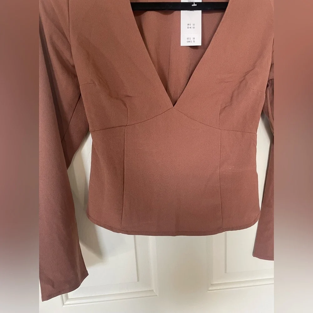 Abercrombie & Fitch V-neck cropped blouse XS - Picture 3 of 6